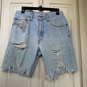 Levi's distressed vintage jean shorts